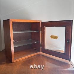 1930 Era Barbershop Antiseptic Sterilizer Storage Cabinet Medical Display Case