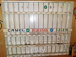 1950's Metal Cigarette Display Case Camel Winston Salem 4 shelf rack 27 T x 33 W