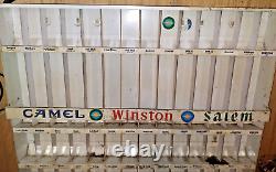 1950's Metal Cigarette Display Case Camel Winston Salem 4 shelf rack 27 T x 33 W