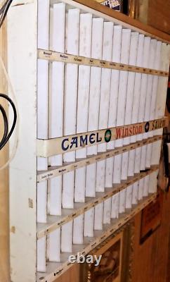 1950's Metal Cigarette Display Case Camel Winston Salem 4 shelf rack 27 T x 33 W