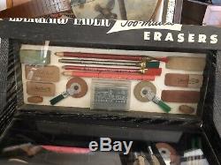 1967 Eraser Store Countertop Display Case, Eberhard Faber Erasers, General Store