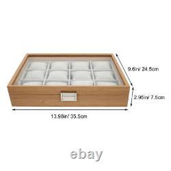 1pc 12 Slot Watch Storage Box Watch Display Case with Pillows