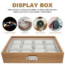 1pc 12 Slot Watch Storage Box Watch Display Case with Pillows