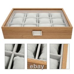 1pc 12 Slot Watch Storage Box Watch Display Case with Pillows