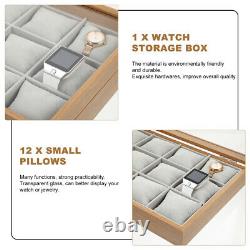 1pc 12 Slot Watch Storage Box Watch Display Case with Pillows