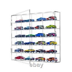 2 Pack Acrylic Display Case for Hot Wheels Diecast Cars Clear Toy Storage