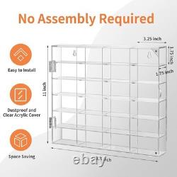 2 Pack Acrylic Display Case for Hot Wheels Diecast Cars Clear Toy Storage