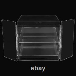 2 Tray Bakery Counter Display Case Acrylic Storage Cafe Hotel Counter Food