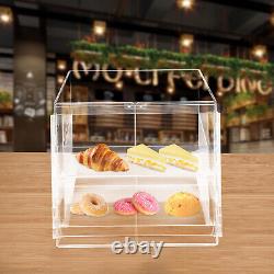 2 Tray Bakery Counter Display Case Magnetic Back Door Donut Pastry Cookie Store