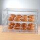 2 Tray Bakery Display Case Front Rear Door Donut Cookie Pastry Hotel Store