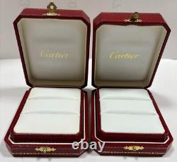 2 packs Vintage Cartier Authentic Ring Empty Box RED Storage Display Case