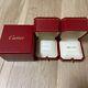 2-piece of Cartier Authentic Ring Empty Box RED Storage Display Case withOuter box