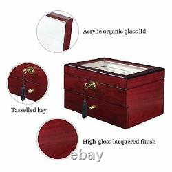20 Slot Wooden Watch Box Jewelry Display Case Wooden Watch Organizer with