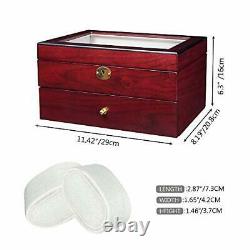 20 Slot Wooden Watch Box Jewelry Display Case Wooden Watch Organizer with
