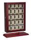 20 Watch Wall Mounted Cabinet Lockable Storage Display Box Wooden Case Chest