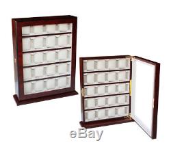 20 Wood Watch Display Stand Wall Collector Jewelry Case Storage Box 110020 BU