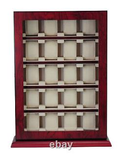 20 Wrist Watch Storage Box Cabinet Wood Display Wall Mounted Wooden Case Chest
