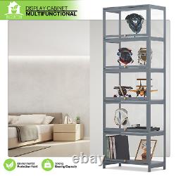 23 Display Cabinet 5 Tier Flip Up Acrylic Door Bookshelf Toys Storage Showcase