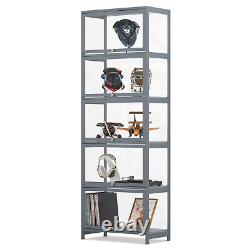 23 Display Cabinet 5 Tier Flip Up Acrylic Door Bookshelf Toys Storage Showcase