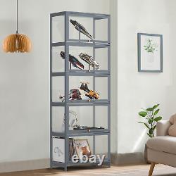 23 Display Cabinet 5 Tier Flip Up Acrylic Door Bookshelf Toys Storage Showcase