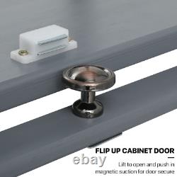 23 Display Cabinet Bookshelf Flip Up Acrylic Door Toys Storage Showcase 5 Tier