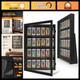 24 Graded Card Display Case UV Protected Wall Mount Storage for Sports Cards