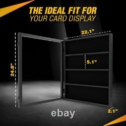 24 Graded Card Display Case UV Protected Wall Mount Storage for Sports Cards