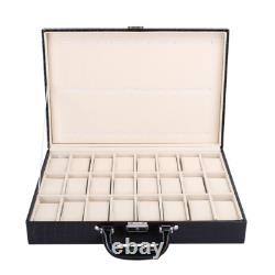 24 Slot Display Case Large Space Watch Box For Storage Display