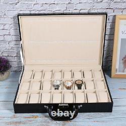 24 Slot Display Case Large Space Watch Box For Storage Display