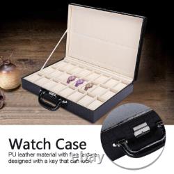 24 Slot Display Case Large Space Watch Box For Storage Display