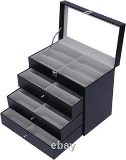 24 Slots Sunglasses Display Case, Eyeglass Sunglasses Glasses Storage Display