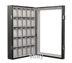 25 Slot Ginko Grey Wood Watch Display Case and Storage Organizer Box