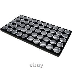 250 Gem Jars Display & Jewelry Storage Case, with Black Inserts