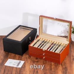 3-Layer Fountain Pen Display Case with 36 Slots for Pen Collection Storage