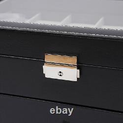 3-Layer Jewelry Storage Box 25 Slots Watch Sunglasses Organizer Display Case