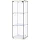 3-Shelf Glass Display Cabinet Glass Curio Cabinet Trophy Case Bookshelf with Lock