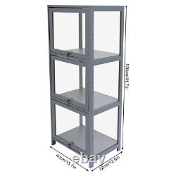 3-Tier Acrylic Display Case Figurines Toy Ornament Display Shelf 15.712.641.7