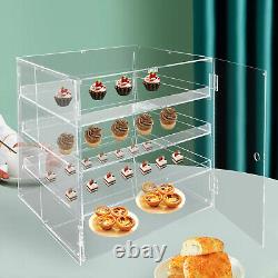 3 Tiers Countertop Bakery Display Case Cookie Pastry/Donut Store Showcase