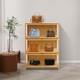 3 Tiers Display Cabinet, Toys Display Shelf Case, Large Capacity Storage Cabinet