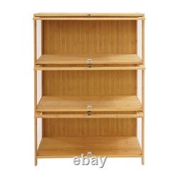 3 Tiers Display Cabinet, Toys Display Shelf Case, Large Capacity Storage Cabinet