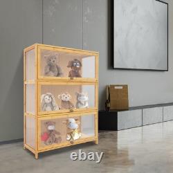 3 Tiers Display Cabinet, Toys Display Shelf Case, Large Capacity Storage Cabinet 3 Tiers Display Cabinet, Toys Display Shelf Case, Large Capacity Storage Cabinet