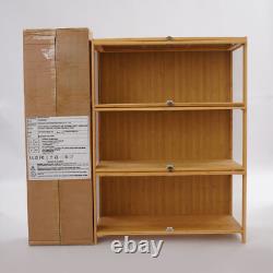3 Tiers Mode Toys Storage Cabinet Shelf 31.512.641.7in Log Color Display Case