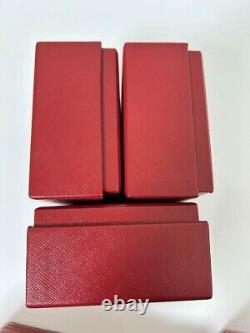 3-piece of Cartier Authentic Ring Empty Box RED Storage Display Case withOuter box