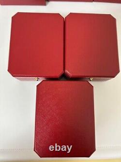 3-piece of Cartier Authentic Ring Empty Box RED Storage Display Case withOuter box