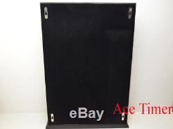 30 Watch Black Lacquer Stand Wall Display Storage Case Fit up to 65mm + Gift