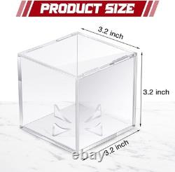 32 Pc Clear Acrylic Baseball Display Cube UV Protected Autograph Holder Stand
