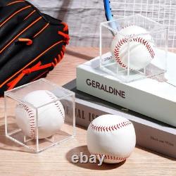32 Pc Clear Acrylic Baseball Display Cube UV Protected Autograph Holder Stand