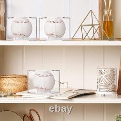 32 Pc Clear Acrylic Baseball Display Cube UV Protected Autograph Holder Stand