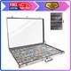 34x22 Silver Aluminum Trading Card Display Case Large Sports TCG Storage