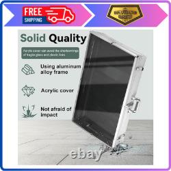 34x22 Silver Aluminum Trading Card Display Case Large Sports TCG Storage